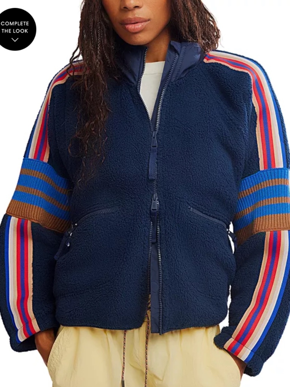 Free People FP Movement Large L Sporty Mountain High logo fleece navy - Picture 4 of 9